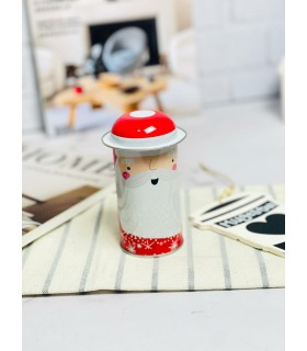 قوطی کریسمسی فلزی کلاه دار