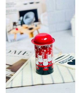 قوطی کریسمسی فلزی کلاه دار
