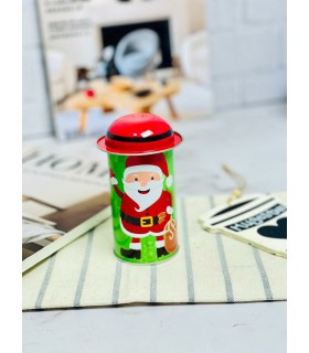 قوطی کریسمسی فلزی کلاه دار