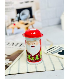 قوطی کریسمسی فلزی کلاه دار