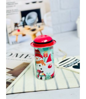 قوطی کریسمسی فلزی کلاه دار