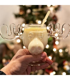 لیوان طرح گوزن نوشیدنی کریسمس