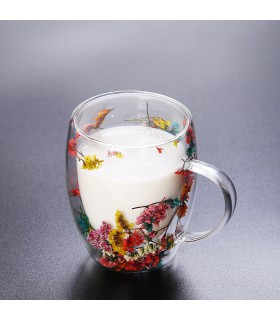 لیوان شیشه ای موج دار نوشیدنی