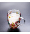 لیوان شیشه ای موج دار نوشیدنی
