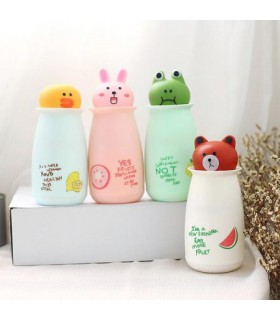 قمقمه شیشه ای کودک طرح حیوانات