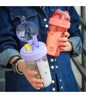 قمقمه دوقلو نی دار طرح خرس