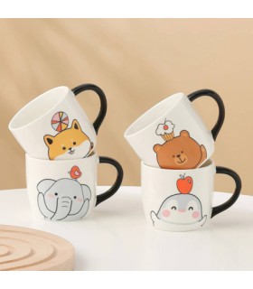 ماگ سرامیکی حیوانات دسته مشکی