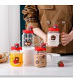 ماگ شیشه ای خرسی نی دار