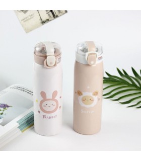 قمقمه نی دار کودک طرح حیوانات