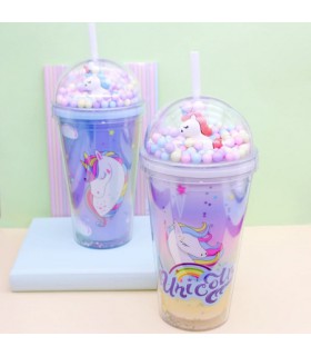 لیوان اسموتی یونیکورن برفی