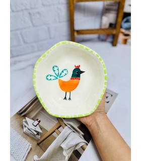 کاسه لبه دار نقاشی دستی