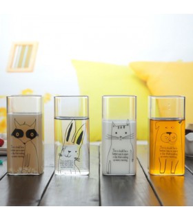 لیوان شیشه ای حیوانات