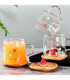 لیوان شیشه ای هندوانه ای