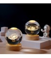 گوی کریستالی چراغدار چوبی