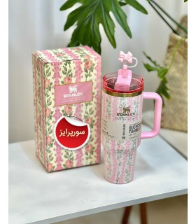 تامبلر استنلی طرح گل دسته دار