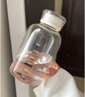 بطری  شیشه ای نی دار 450میل
