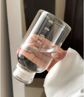 بطری  شیشه ای نی دار 450میل
