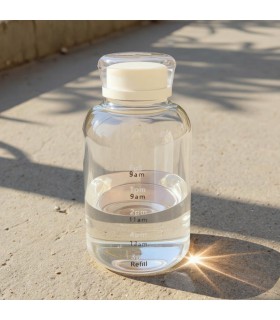بطری  شیشه ای نی دار 450میل