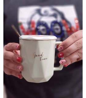 ماگ هشت ضلعی رنگی لاکچری