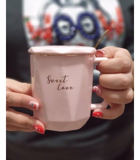 ماگ هشت ضلعی رنگی لاکچری