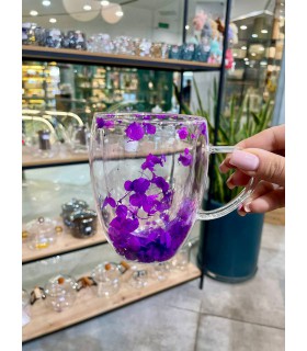 ماگ دوجداره طرح گل دار