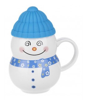 ماگ آدم برفی آبی رنگ