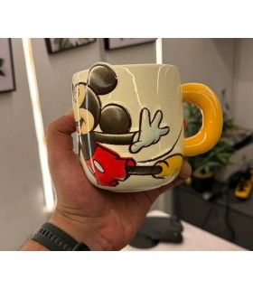 ماگ میکی و مینی برجسته دسته رنگی