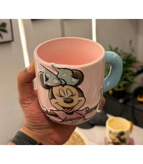 ماگ میکی و مینی برجسته دسته رنگی