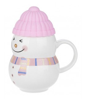 ماگ آدم برفی آبی رنگ