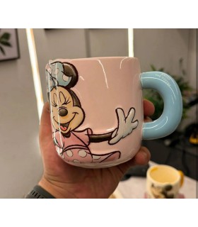 ماگ میکی و مینی برجسته دسته رنگی