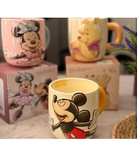 ماگ میکی و مینی برجسته دسته رنگی