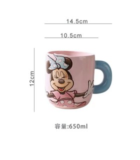 ماگ میکی و مینی برجسته دسته رنگی