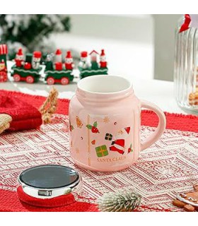 ماگ کریسمسی صورتی