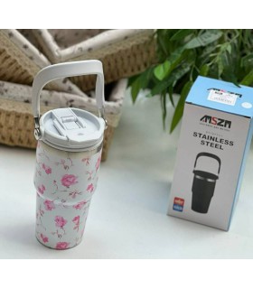 تراول ماگ گلدار طرح استنلی 600cc برند SZM