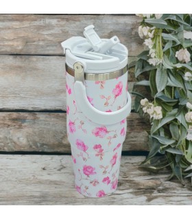 تراول ماگ گلدار طرح استنلی 600cc برند SZM