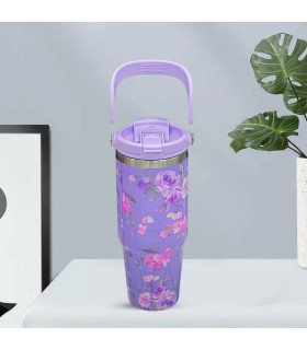 تراول ماگ گلدار طرح استنلی 600cc برند SZM