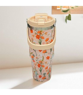 تراول ماگ گلدار طرح استنلی 600cc برند SZM