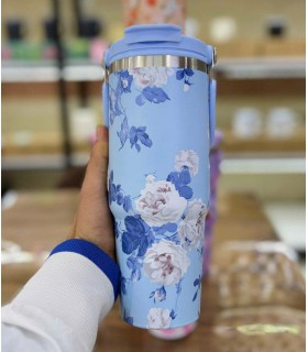 تراول ماگ گلدار طرح استنلی 600cc برند SZM