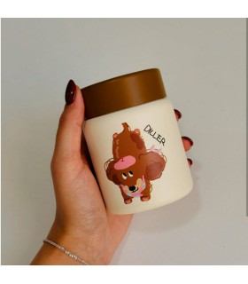 مینی فلاسک سگ قهوه ای دیلر