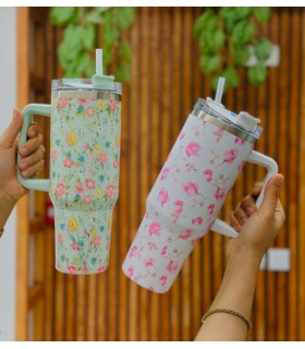 تامبلر گلدار دسته بغل