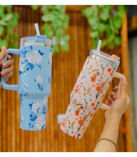 تامبلر گلدار دسته بغل