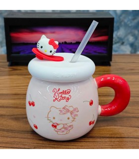 ماگ درب سیلیکونی کرومی و کیتی