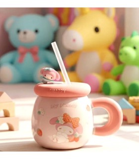 ماگ درب سیلیکونی کرومی و کیتی