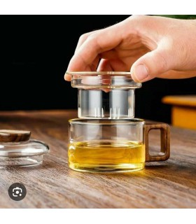 ماگ دمنوش تپل دسته چوبی