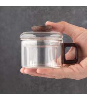 ماگ دمنوش تپل دسته چوبی