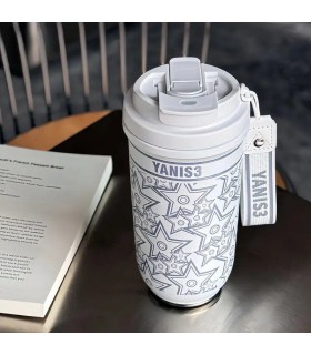 تراول ماگ دوحالته 600 میل گلدار برند یانیس YANIS3