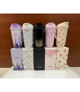 تراول ماگ دوحالته 600 میل گلدار برند یانیس YANIS3