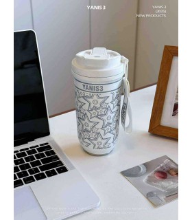 تراول ماگ دوحالته 600 میل گلدار برند یانیس YANIS3