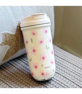 تراول ماگ دوحالته 600 میل گلدار برند یانیس YANIS3