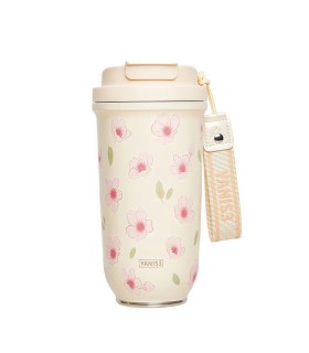 تراول ماگ دوحالته 600 میل گلدار برند یانیس YANIS3